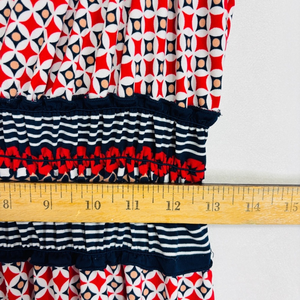 Max Studio Womens A-Line Dress Sz L Multicolor Geometric Career Date Night Retro - Picture 6 of 9
